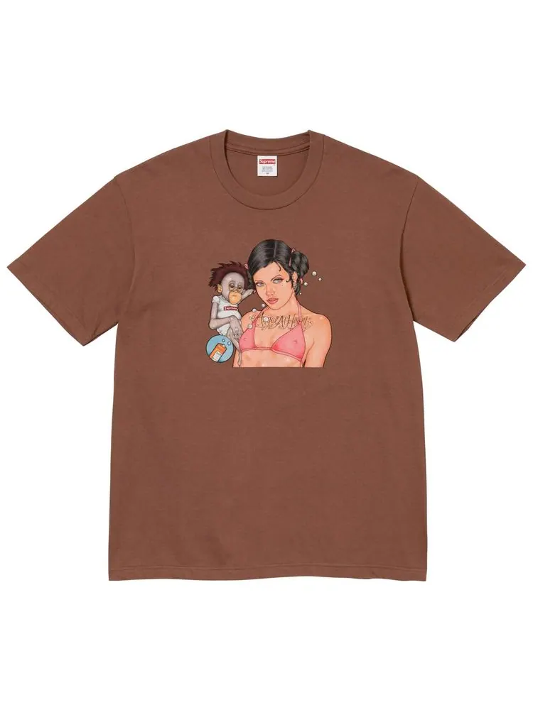 Футболка Supreme Angel Tee — изображение 1 из 1, коричневый