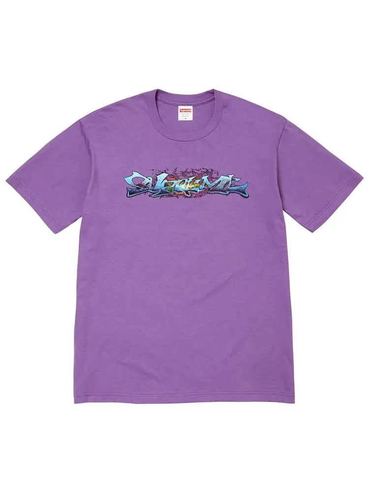 Футболка Supreme Tag Tee — изображение 1 из 2, фиолетовый