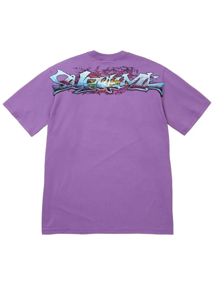 Футболка Supreme Tag Tee — изображение 2 из 2, фиолетовый