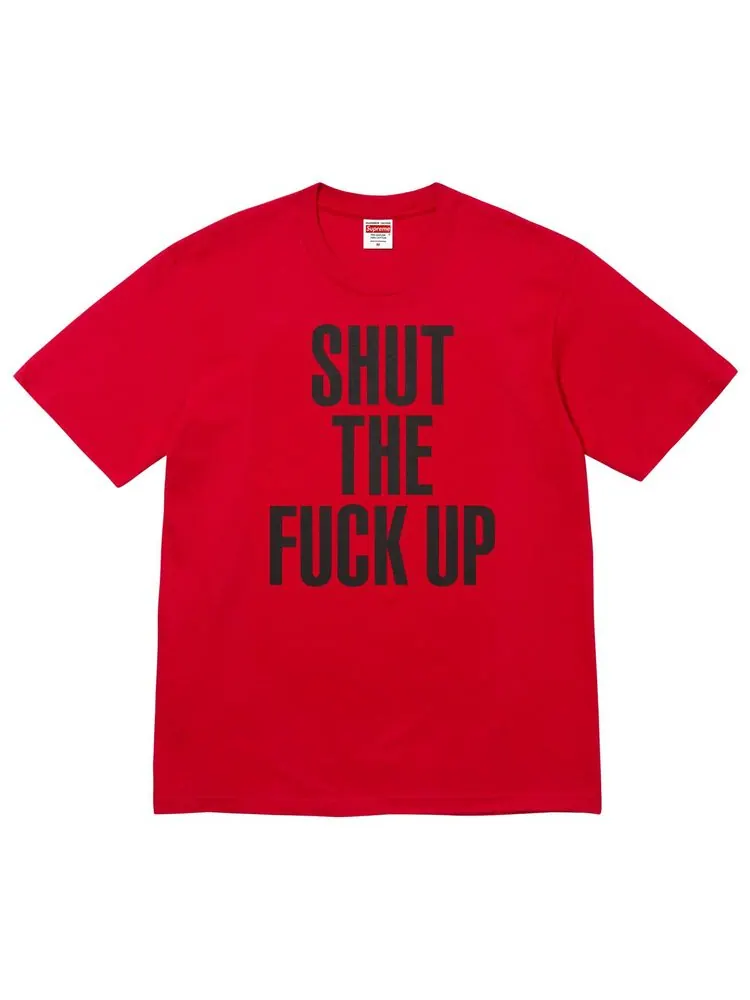 Футболка Supreme x Number (N)Ine Shut Up Tee — изображение 1 из 2, красный
