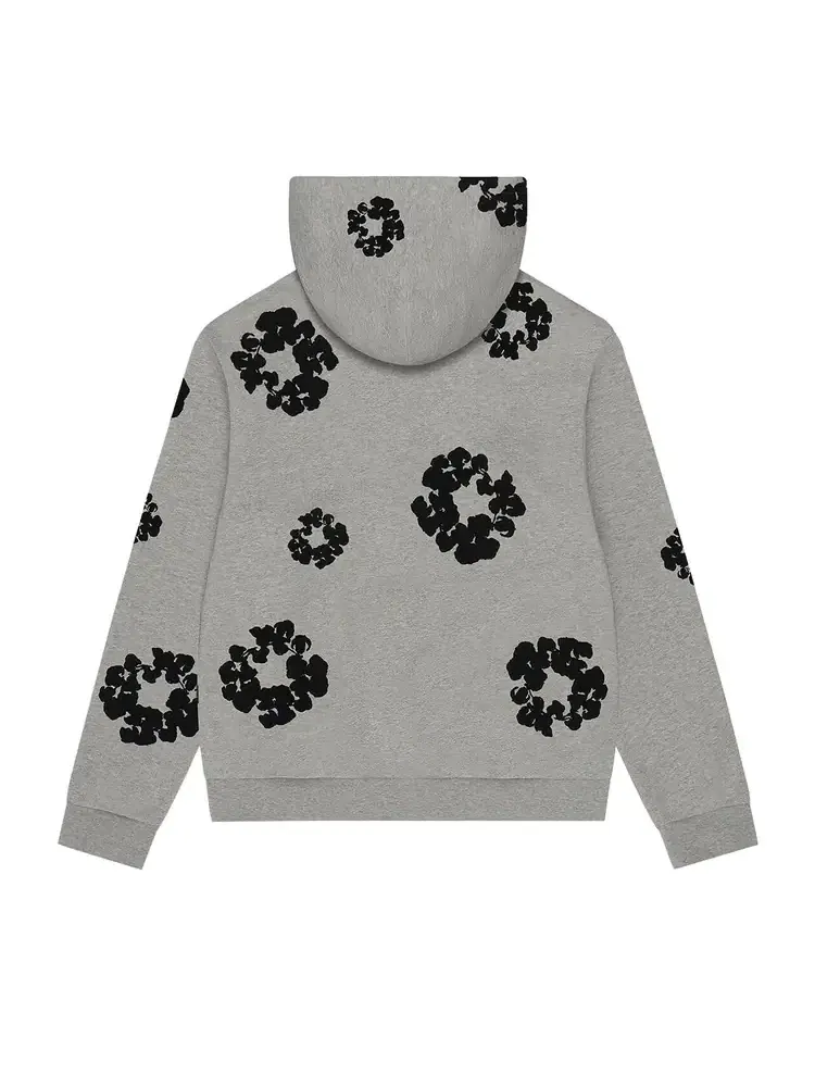 Худи Denim Tears Black Cotton Wreath Hoodie — изображение 2 из 2, серый
