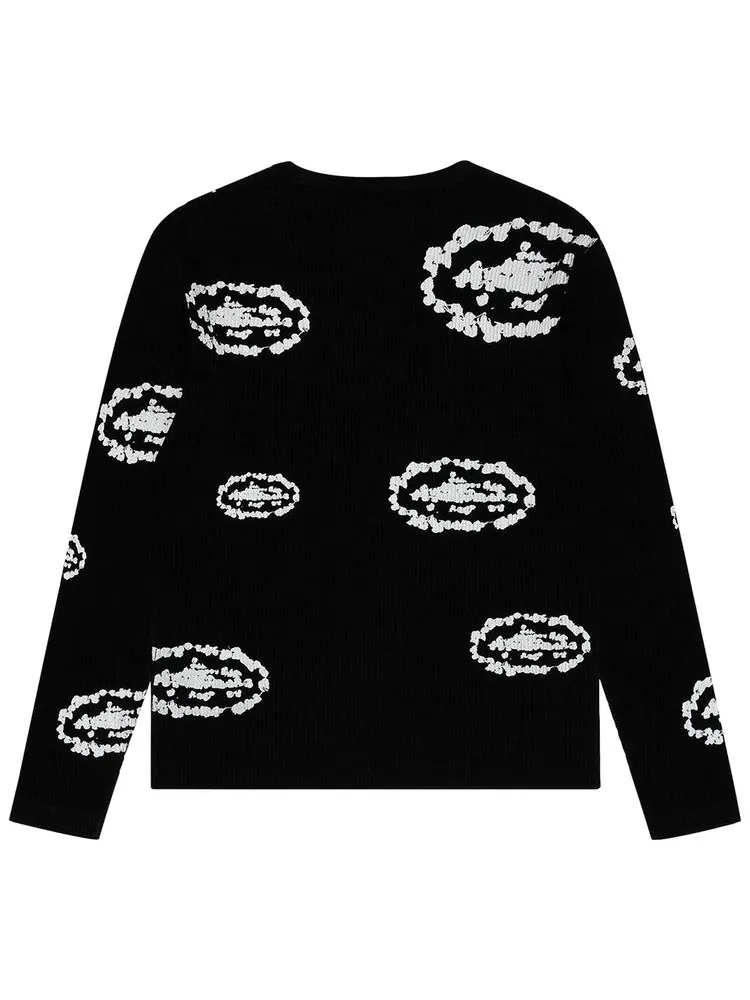 Футболка Denim Tears x Cortiez Island Wreath Waffle Thermal — изображение 2 из 2, черный