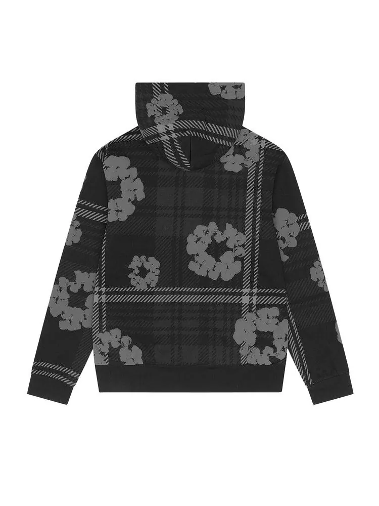 Худи Denim Tears Plaid Cotton Wreath Zip Hoodie — изображение 2 из 3, черный