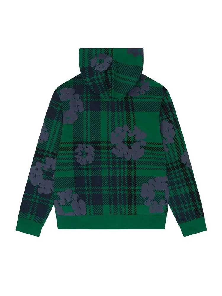 Худи Denim Tears Plaid Cotton Wreath Zip Hoodie — изображение 2 из 3, зеленый