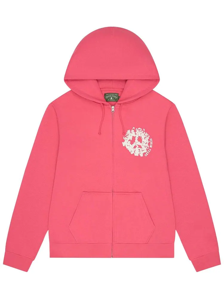 Толстовка Denim Tears Denim University Zip Hoodie — изображение 1 из 2, розовый
