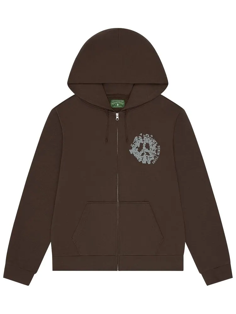 Толстовка Denim Tears Denim University Zip Hoodie — изображение 1 из 2, коричневый