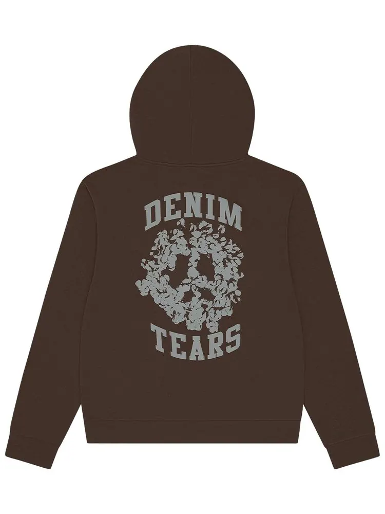 Толстовка Denim Tears Denim University Zip Hoodie — изображение 2 из 2, коричневый
