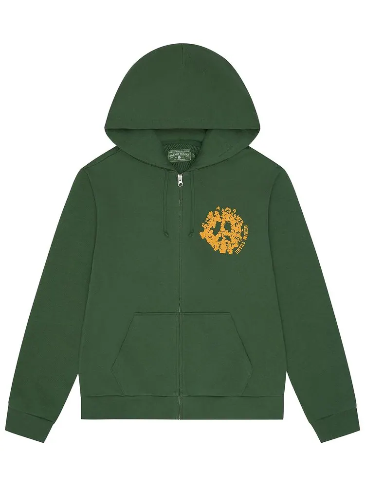 Толстовка Denim Tears Denim University Zip Hoodie — изображение 1 из 2, зеленый