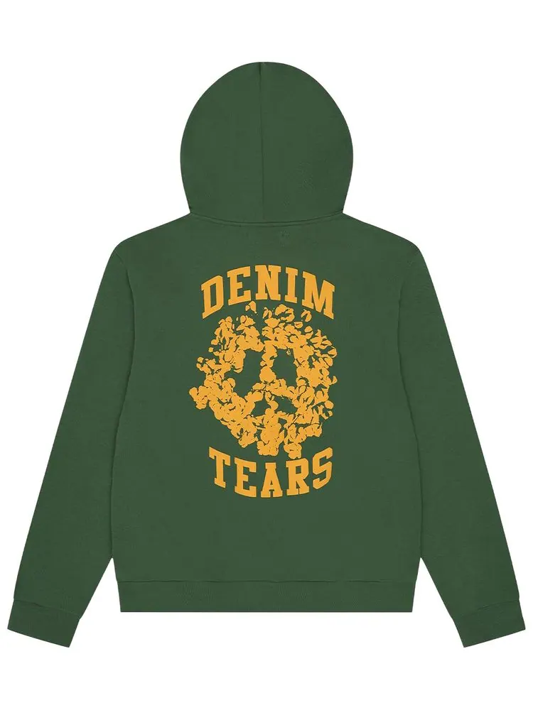 Толстовка Denim Tears Denim University Zip Hoodie — изображение 2 из 2, зеленый