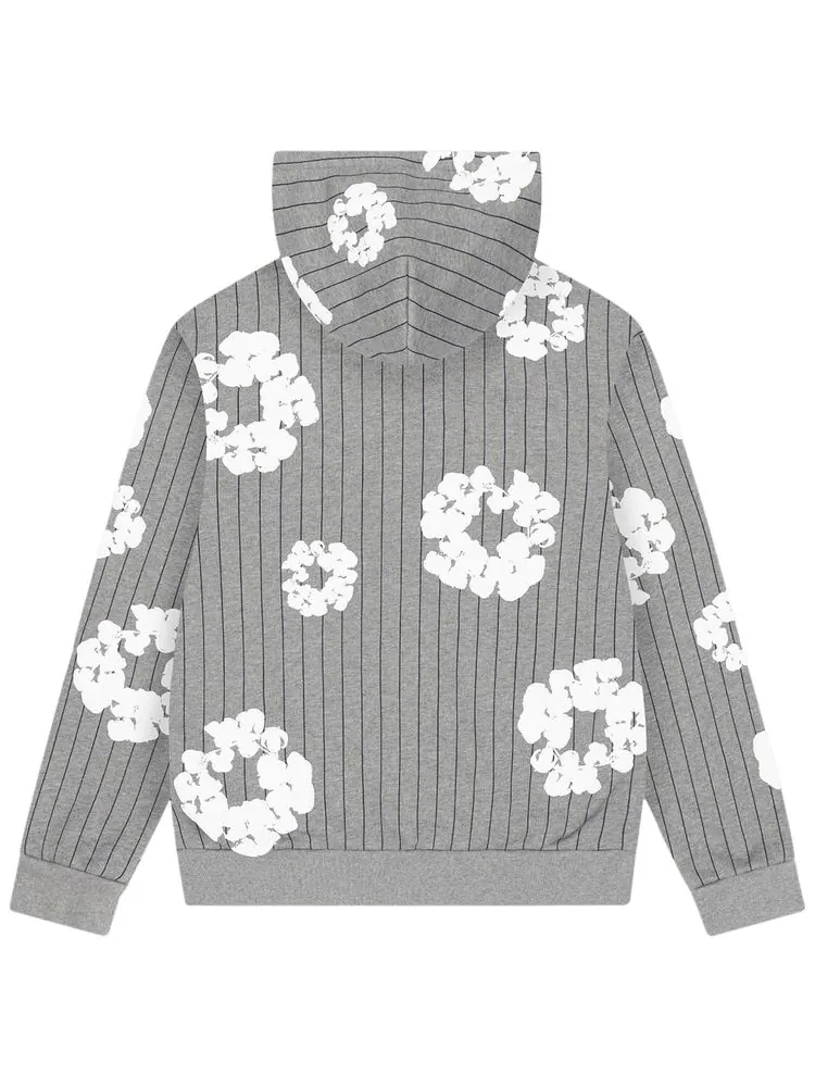 Худи на молнии Denim Tears Pinstripe Wreath — изображение 2 из 3, серый