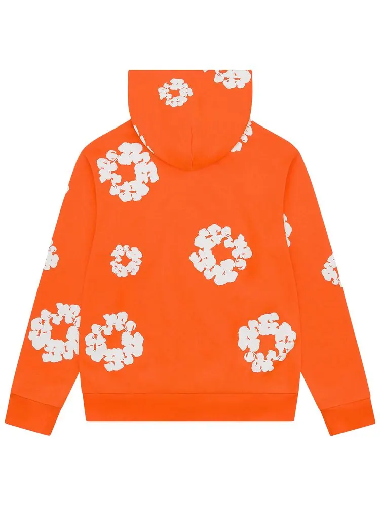 Хлопковая толстовка Denim Tears Cotton Wreath Zip Hoodie — изображение 2 из 2, оранжевый