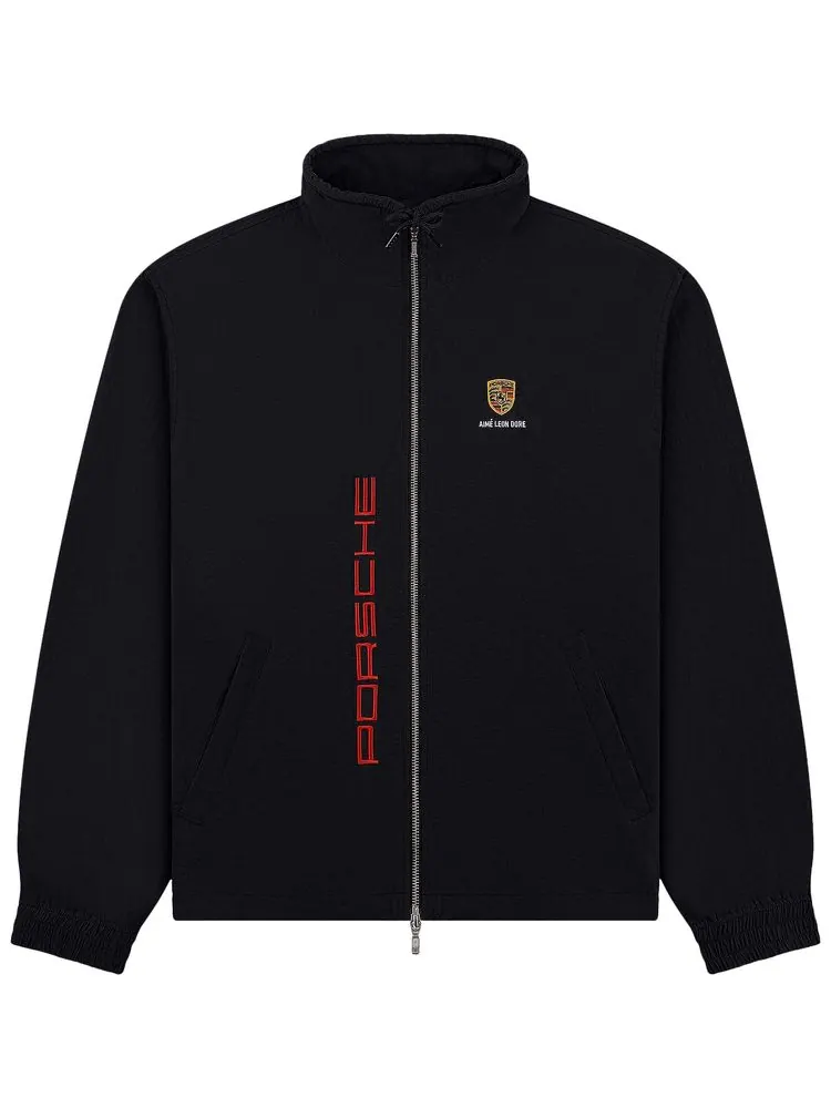 Нейлоновая спортивная куртка Aimé Leon Dore x Porsche Jet Black — изображение 1 из 2, черный