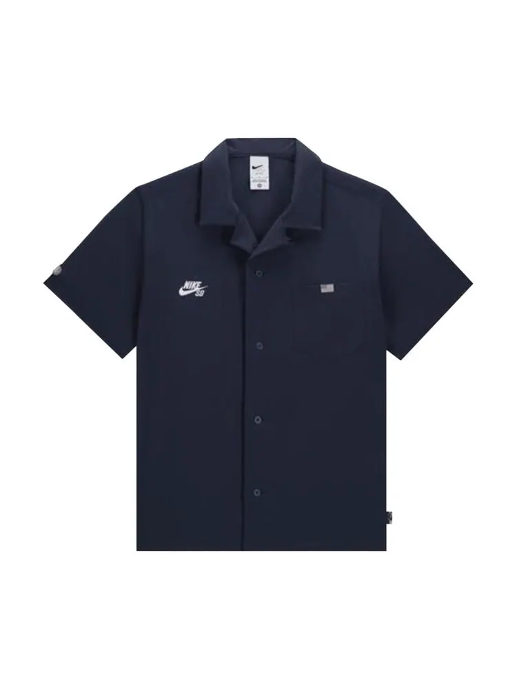 Рубашка Nike SB Team USA Short-Sleeve Button-Up Bowler Shirt — изображение 1 из 2, белый