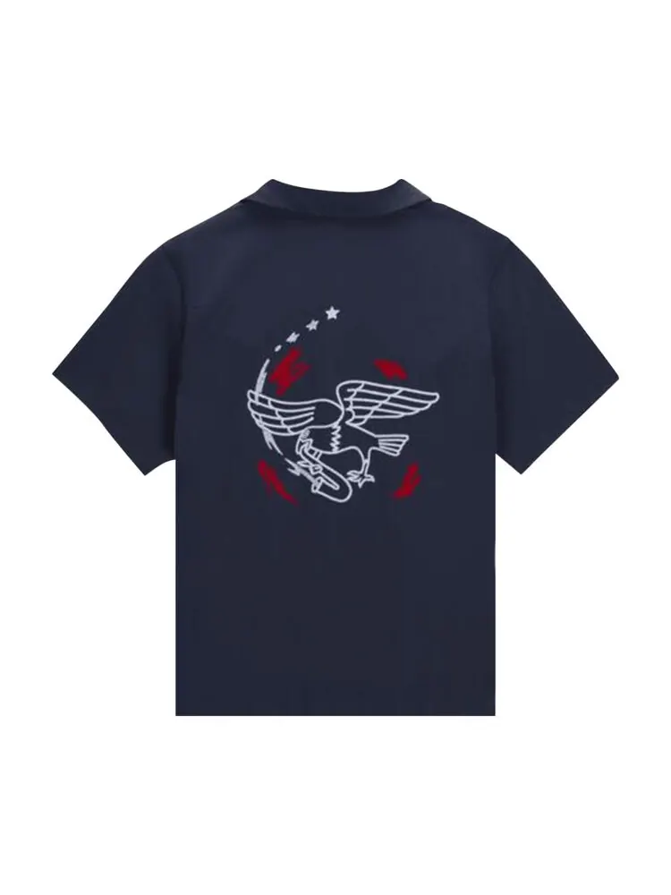 Рубашка Nike SB Team USA Short-Sleeve Button-Up Bowler Shirt — изображение 2 из 2, белый