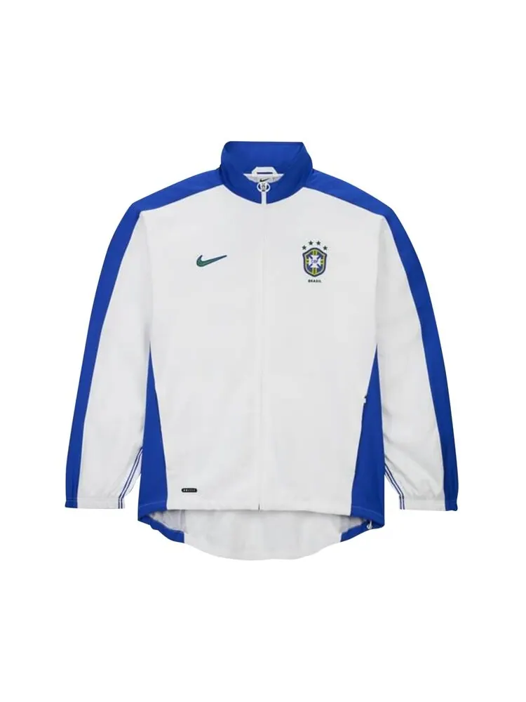 Куртка Nike Brazil 1998 Reissue Soccer Replica Track Jacket — изображение 1 из 1, белый/синий/синий