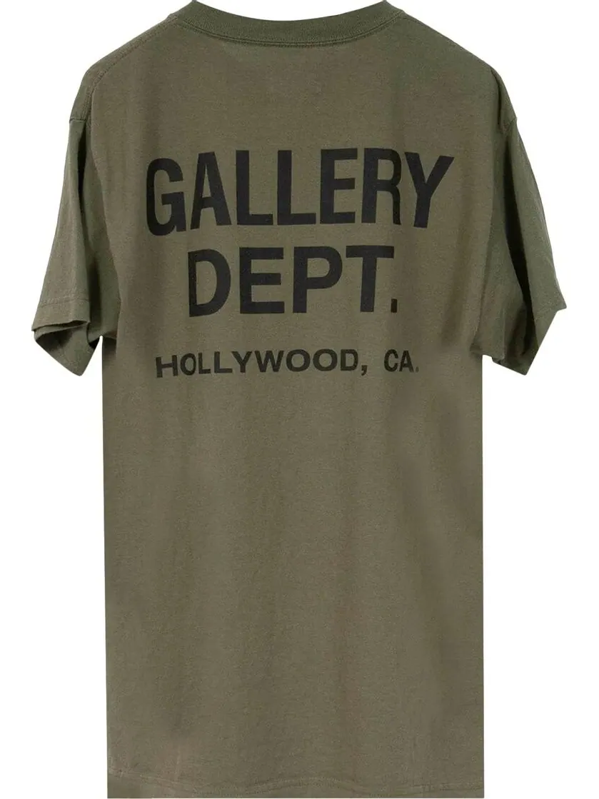 Футболка Gallery Dept. Vintage Souvenir Tee 'Olive' — изображение 2 из 2, зеленый