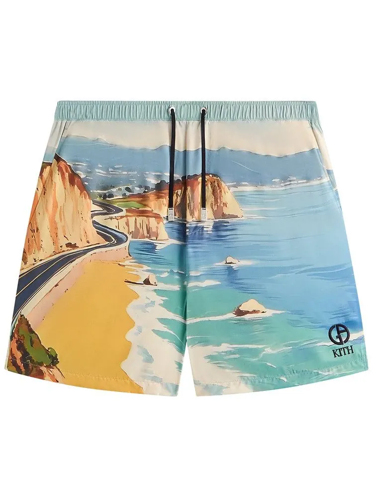 Шорты Kith x Giorgio Armani Malibu Collins Swim Short — изображение 1 из 2, мульти