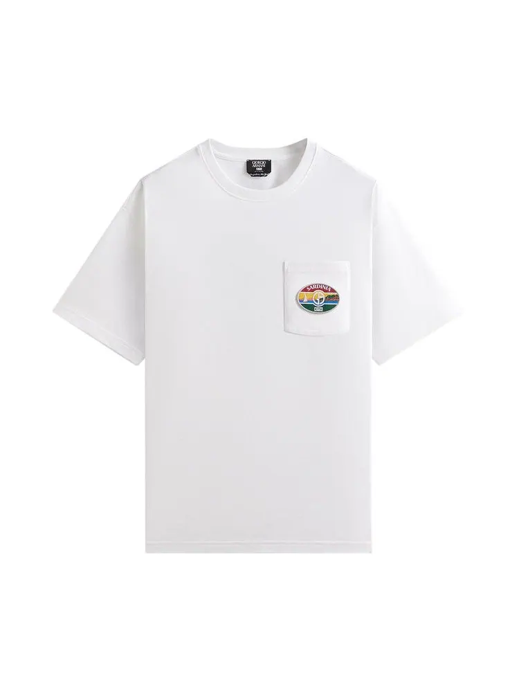 Футболка Kith x Giorgio Armani Sardinia Pocket Tee — изображение 1 из 2, белый