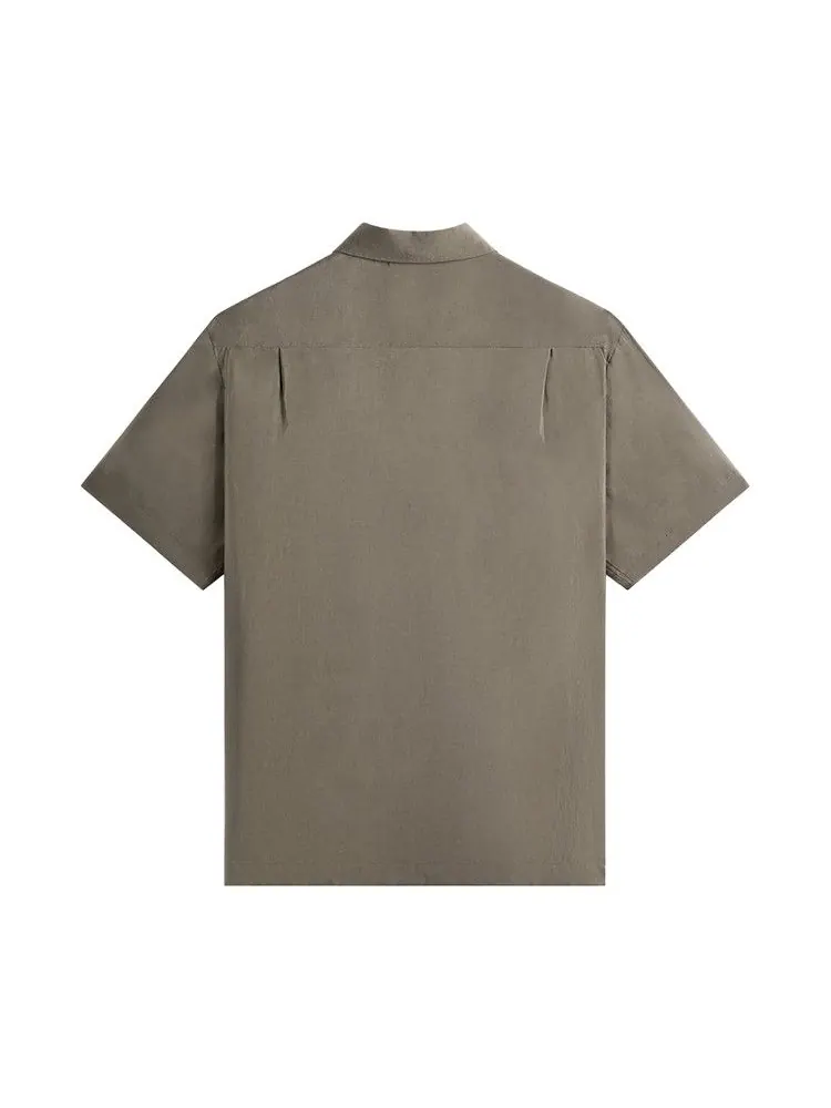 Топ Kith x Giorgio Armani Silky Short Sleeve Button Up — изображение 2 из 2, серый