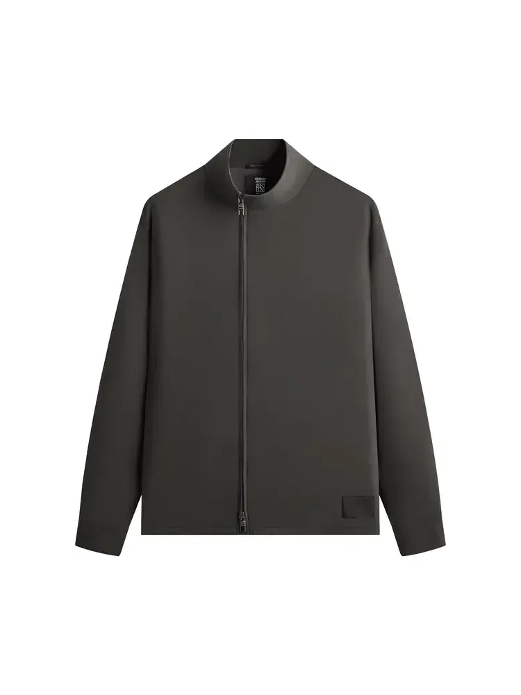 Асимметричная рубашка на молнии Kith Giorgio Armani Kin — изображение 1 из 2, серый