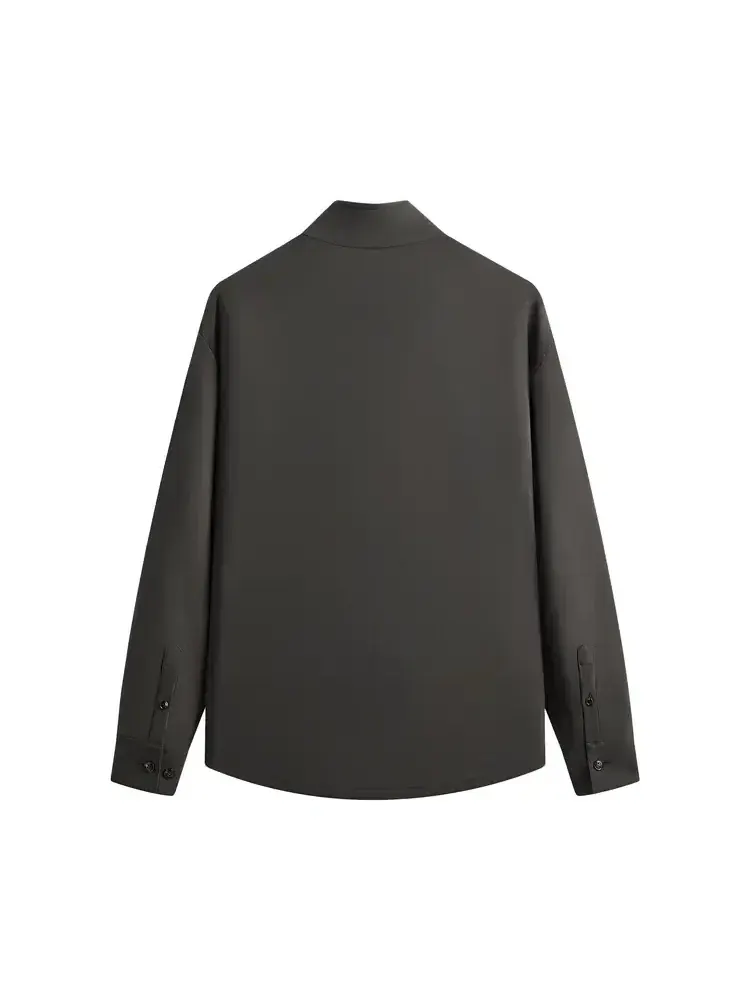 Асимметричная рубашка на молнии Kith Giorgio Armani Kin — изображение 2 из 2, серый