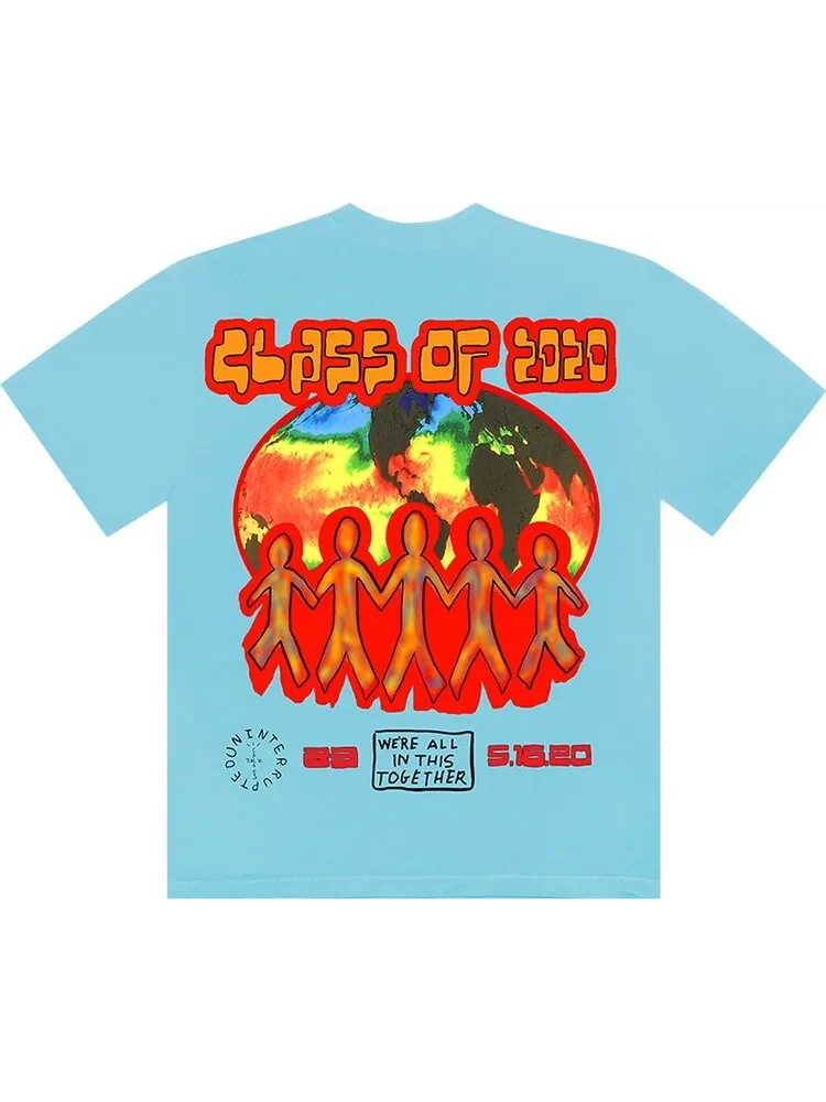 Футболка Cactus Jack by Travis Scott Class Of 2020 T-Shirt 'Sky' — изображение 2 из 2, синий