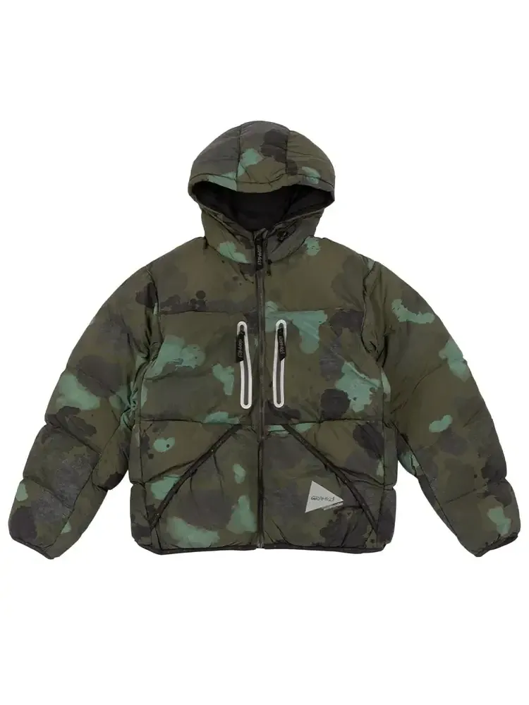 Пуховая куртка Gramicci Woven Down Jacket 'Camo' — изображение 1 из 2, зеленый