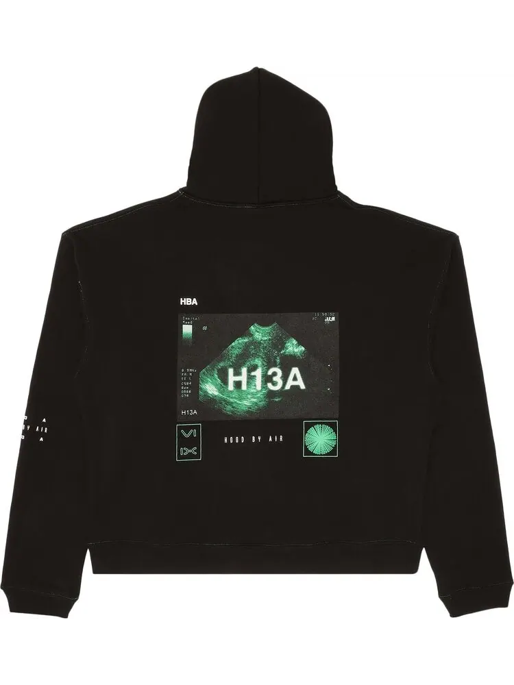 Толстовка Hood By Air Hooded Sweatshirt Black — изображение 2 из 3, черный