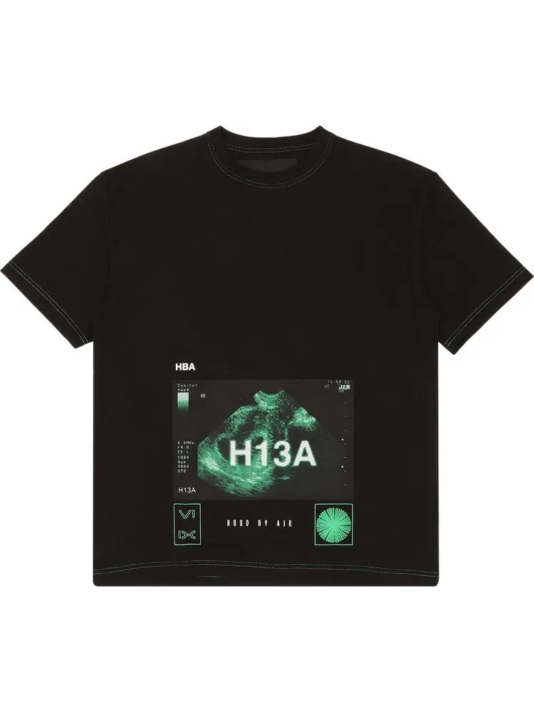 Футболка Hood By Air Short-Sleeve Tee 'Black' — черный