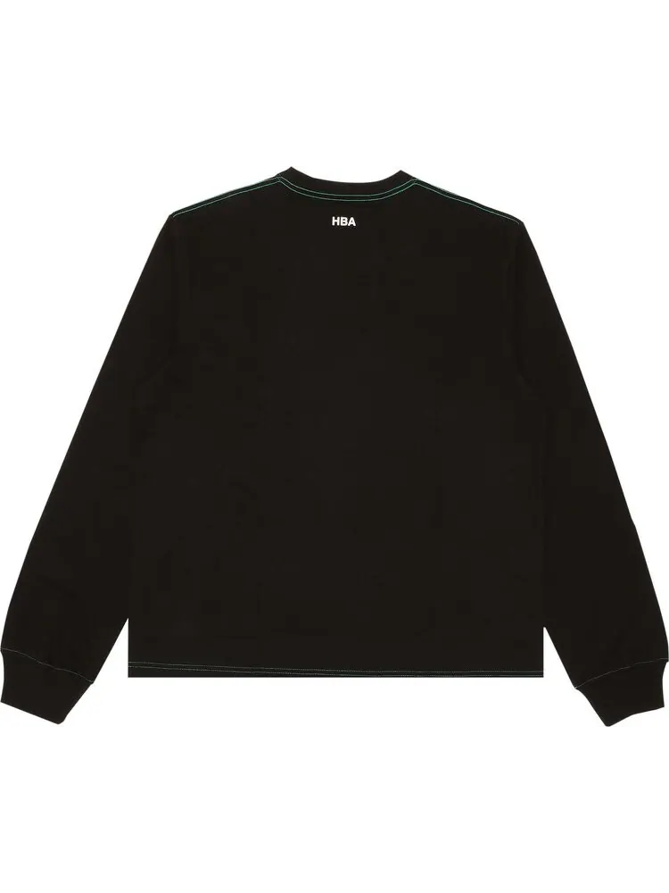 Лонгслив Hood By Air Long-Sleeve Tee 'Black' — изображение 2 из 3, черный