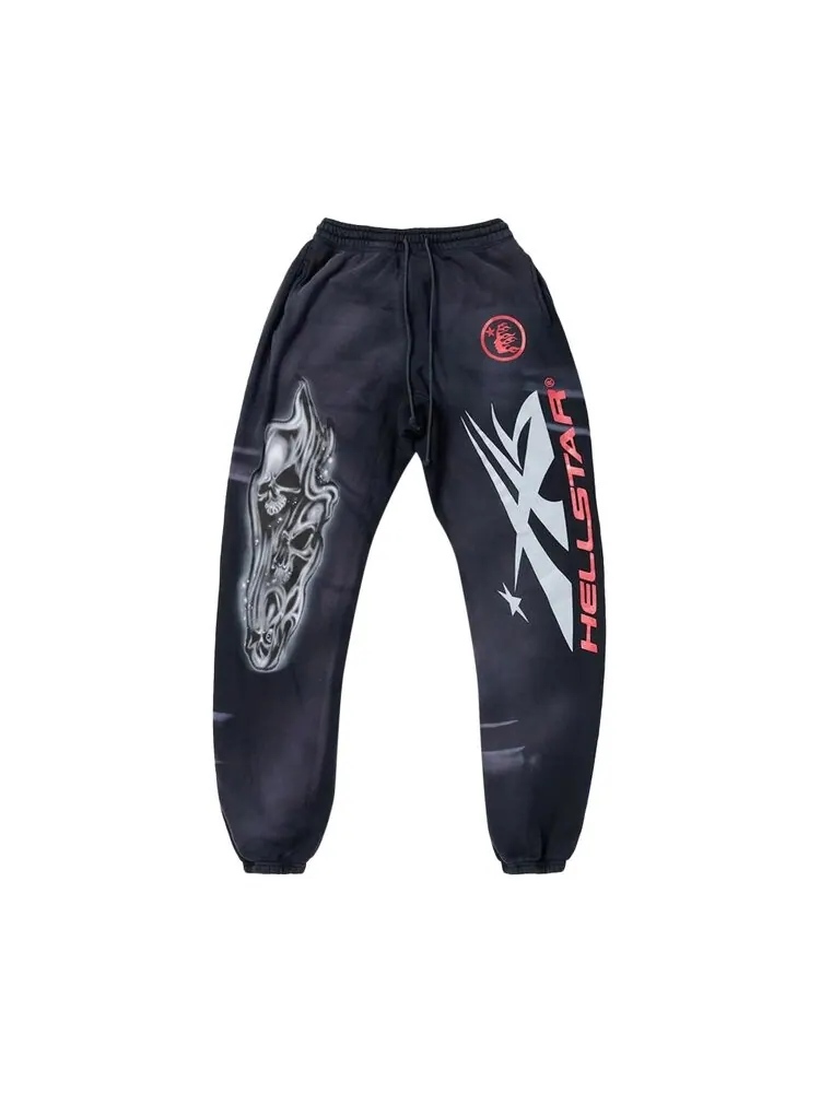 Спортивные брюки Hellstar Airbrushed Skull Sweatpants — изображение 1 из 2, черный