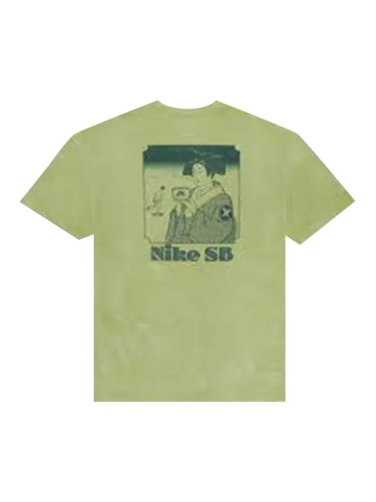 Футболка Nike SB Yuto T-shirt — изображение 2 из 2, оливковый