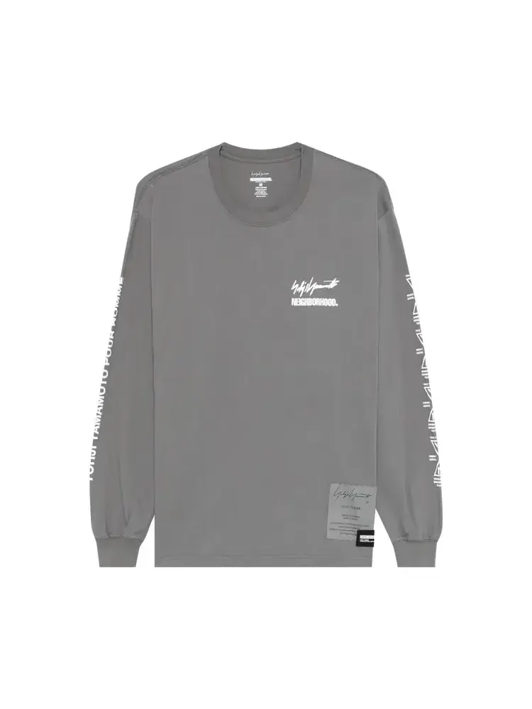 Футболка с длинными рукавами Yohji Yamamoto Pour Homme — серый
