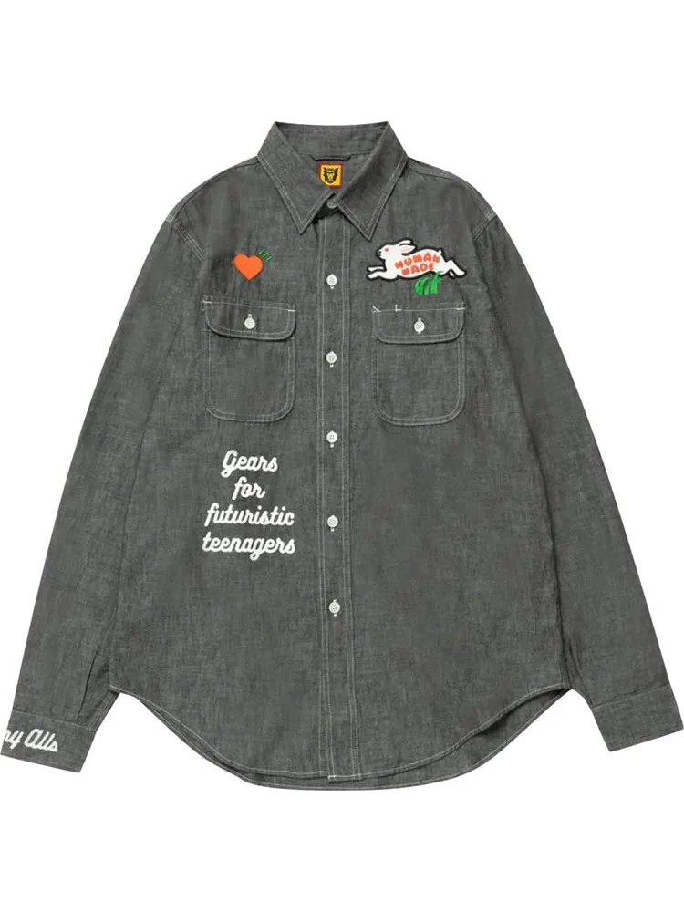 Рубашка Human Made Chambray Shirt 'Black' — изображение 1 из 2, черный