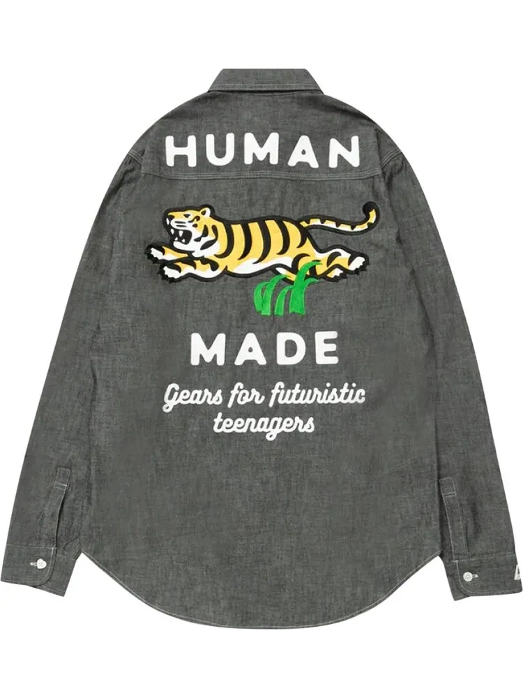 Рубашка Human Made Chambray Shirt 'Black' — изображение 2 из 2, черный