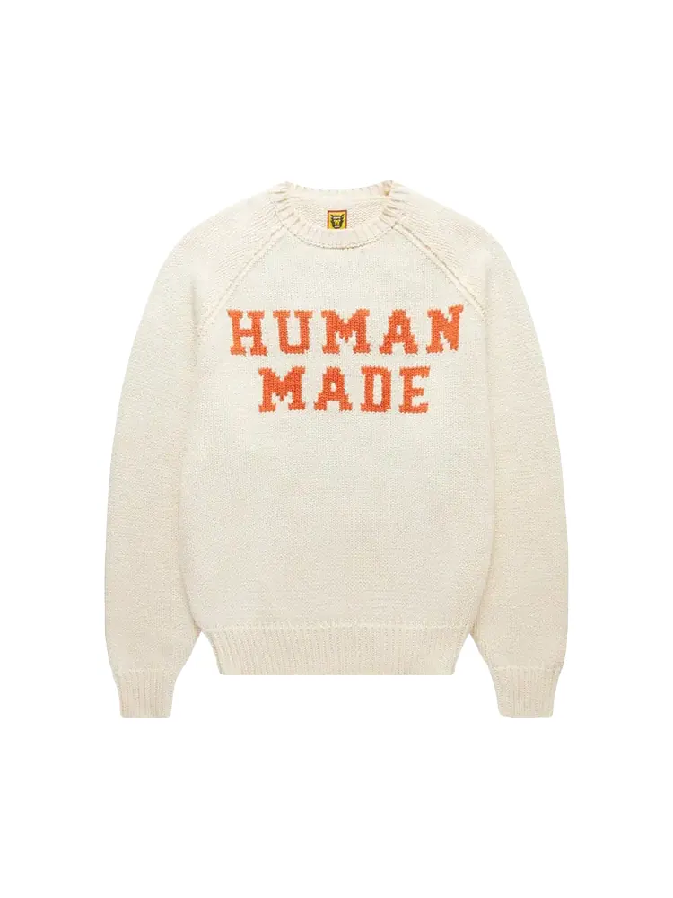 Свитер Human Made Bear Raglan Knit 'White' — изображение 1 из 2, белый