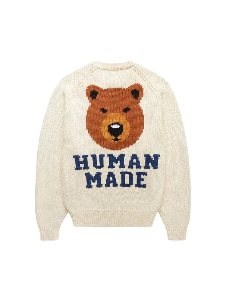 Свитер Human Made Bear Raglan Knit 'White' — изображение 2 из 2, белый