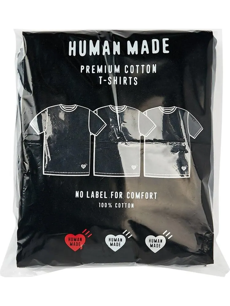Футболка Human Made 3-Pack T-Shirt Set 'Black' — изображение 1 из 2, черный