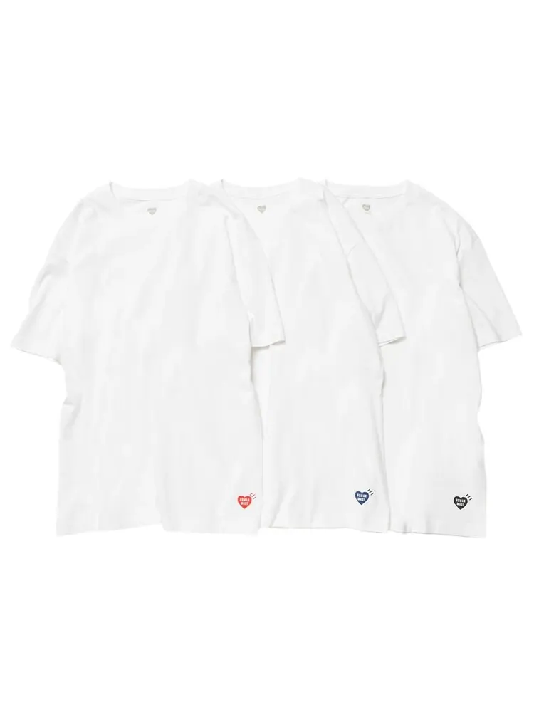 Футболка Human Made 3-Pack T-Shirt Set 'White' — изображение 1 из 2, белый