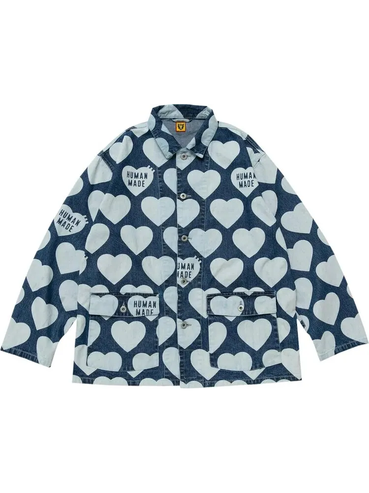 Куртка Human Made Heart Denim Coverall 'Indigo' — изображение 1 из 1, синий