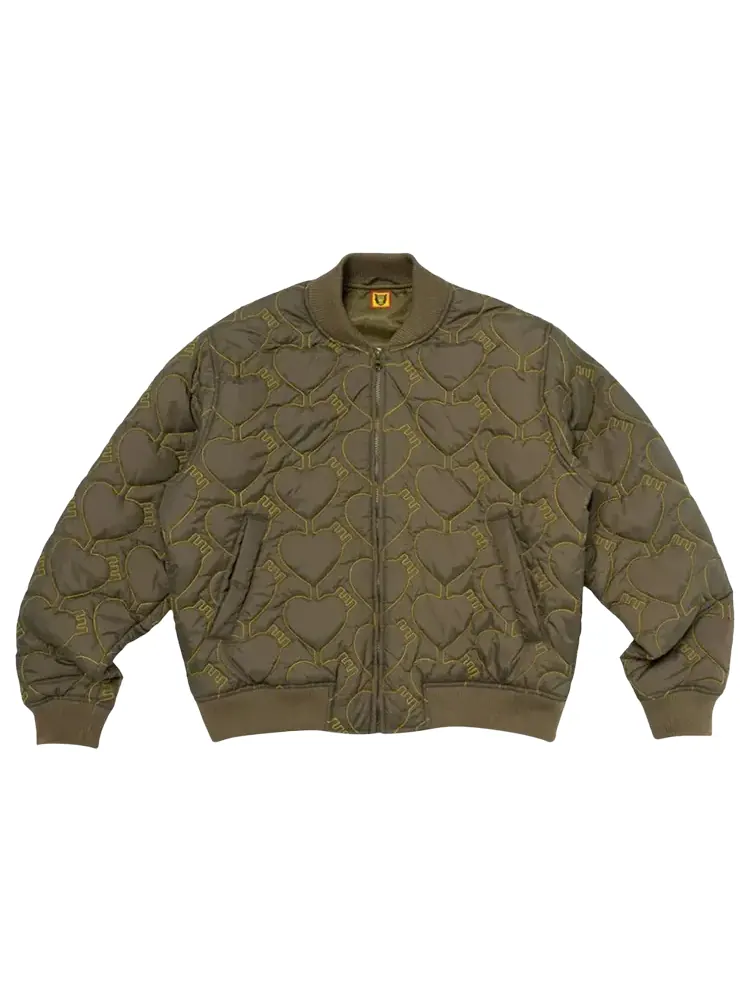 Куртка Human Made Heart Quilting 'Olive Drab' — изображение 1 из 2, зеленый