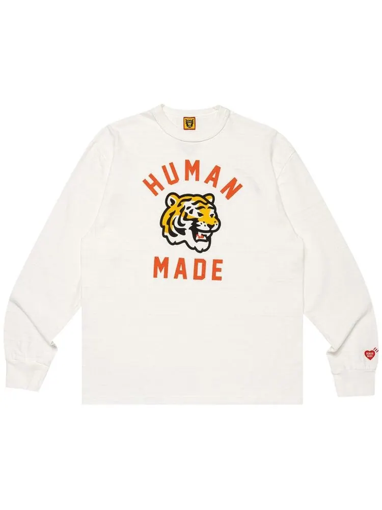 Футболка Human Made Graphic Long-Sleeve 'White' — изображение 1 из 2, белый
