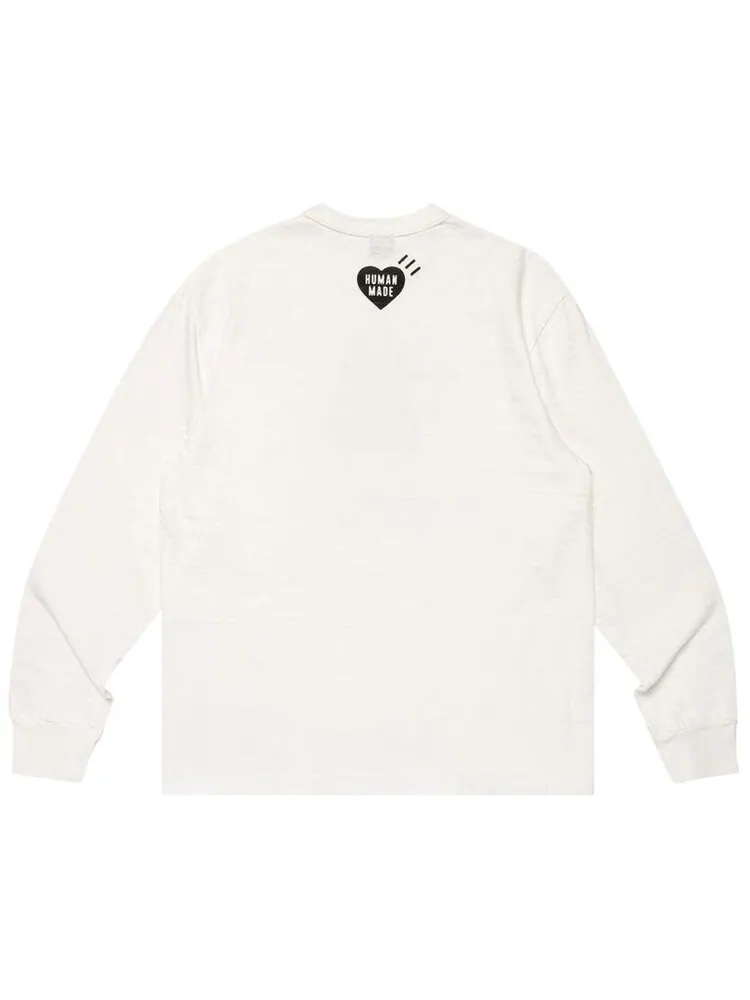 Футболка Human Made Graphic Long-Sleeve 'White' — изображение 2 из 2, белый