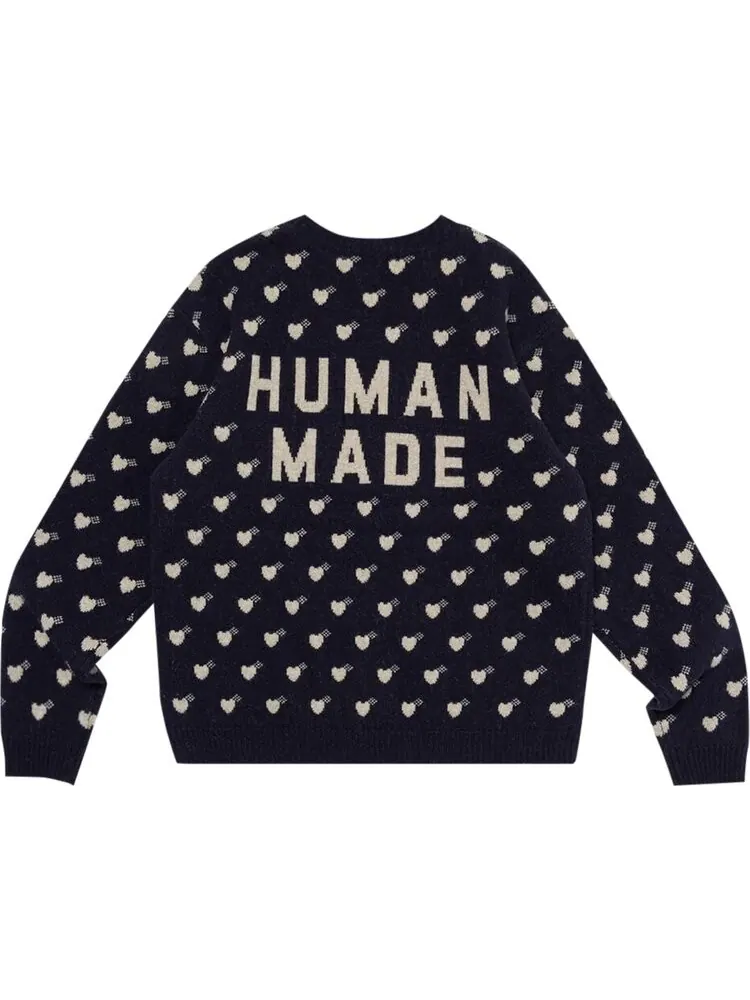 Свитер Human Made Heart Knit 'Navy' — изображение 2 из 3, синий