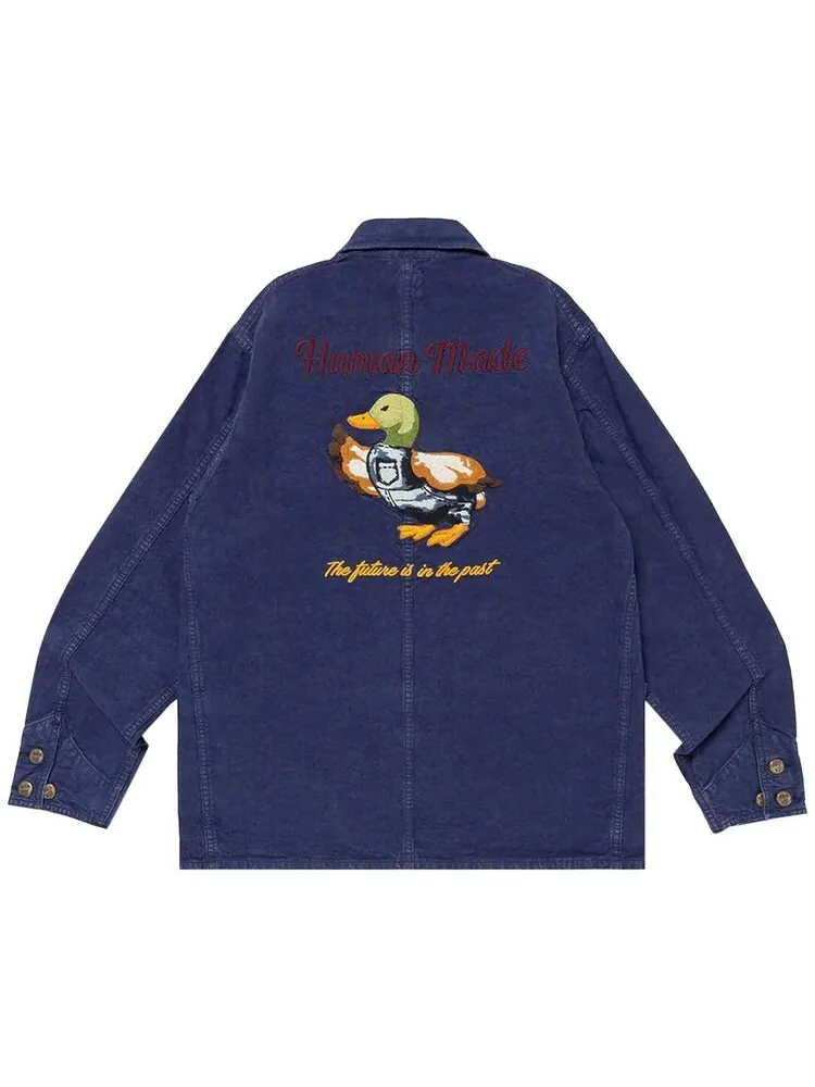 Куртка Human Made Garment Dyed Coverall Jacket Navy — изображение 2 из 3, темно-синий