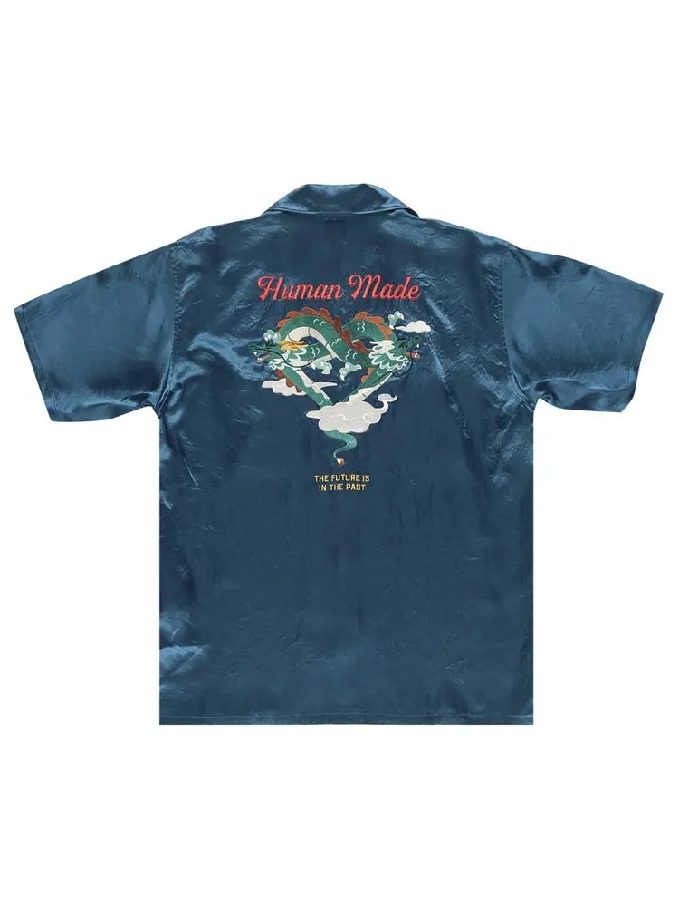 Рубашка Human Made Yokosuka Short-Sleeve Shirt — изображение 2 из 2, зеленый