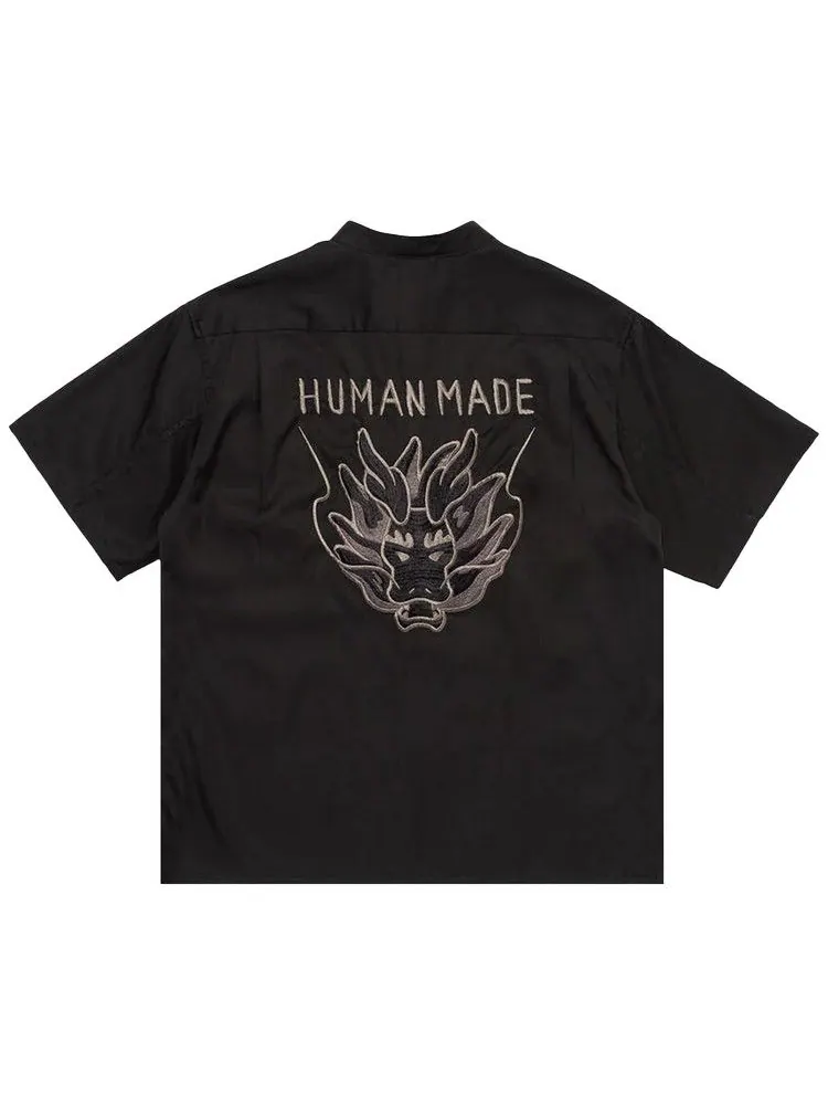 Рубашка Human Made China Short-Sleeve Shirt — изображение 2 из 3, черный