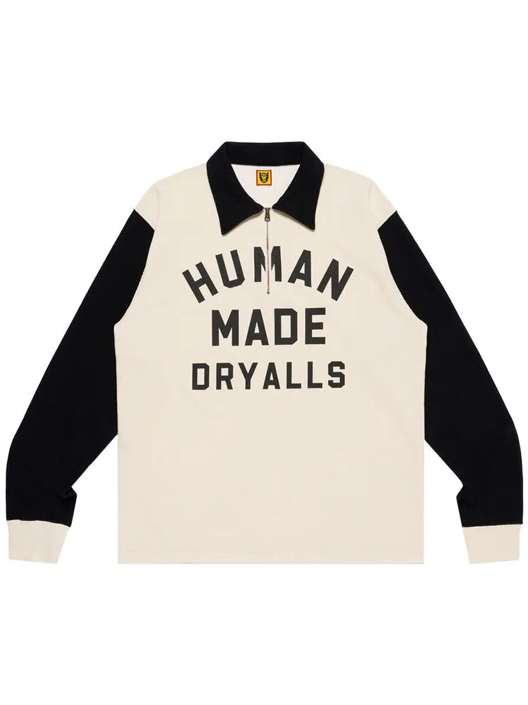 Футболка Human Made Zip-Up Long-Sleeve T-Shirt — изображение 1 из 3, черный
