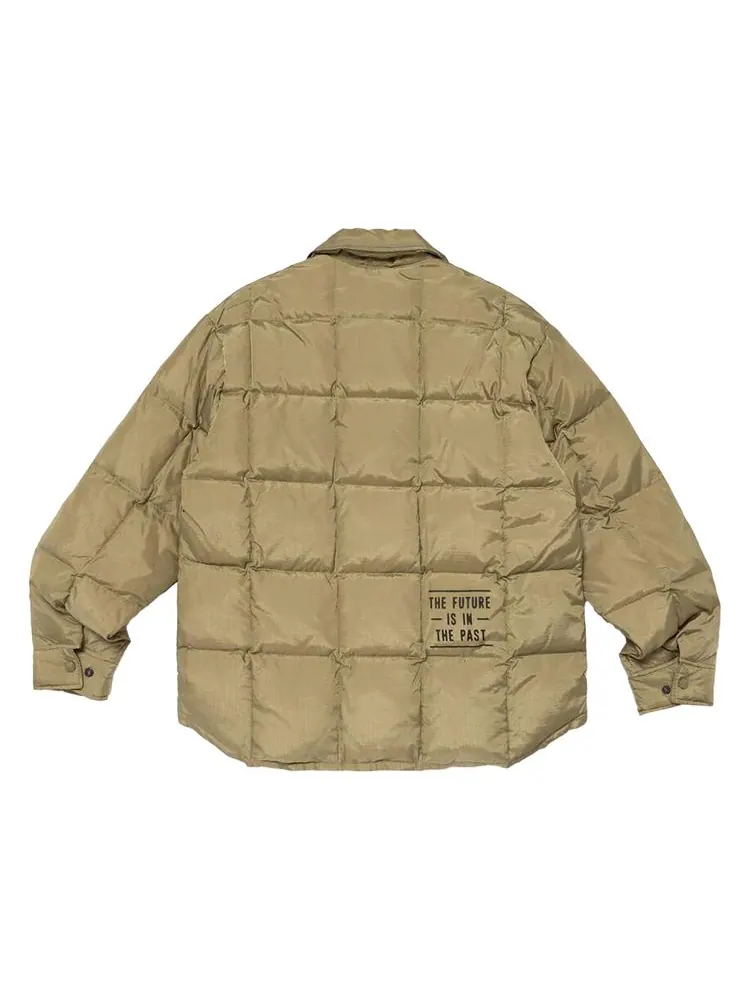 Куртка Human Made Down Shirt Jacket 'Olive Drab' — изображение 2 из 3, оливковый