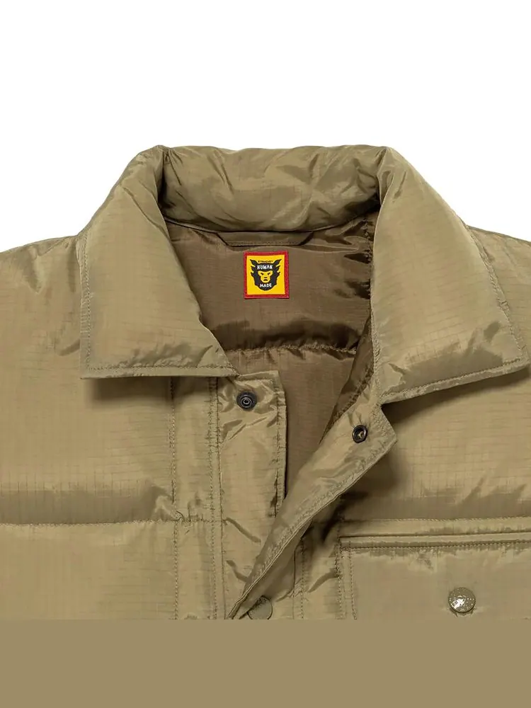 Куртка Human Made Down Shirt Jacket 'Olive Drab' — изображение 3 из 3, оливковый